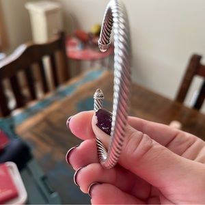 Authentic David Yurman Morganite 4mm Cable Bracelet with Diamonds.